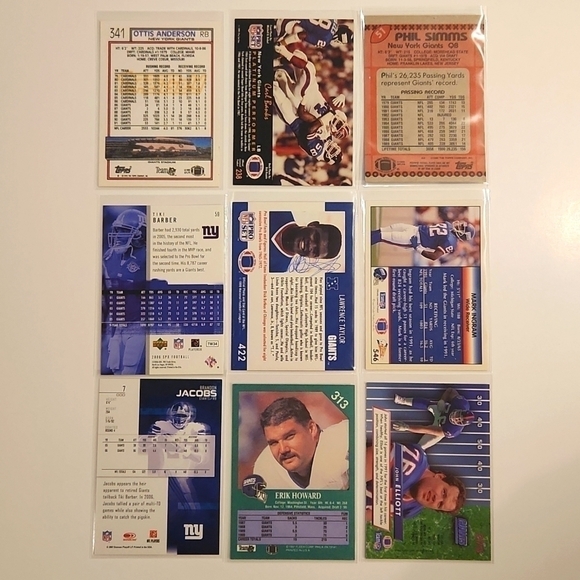 NEW York Giants 54 NFL Trading Cards - Picture 6 of 12